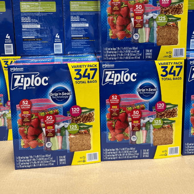 Ziploc grip n seal bags