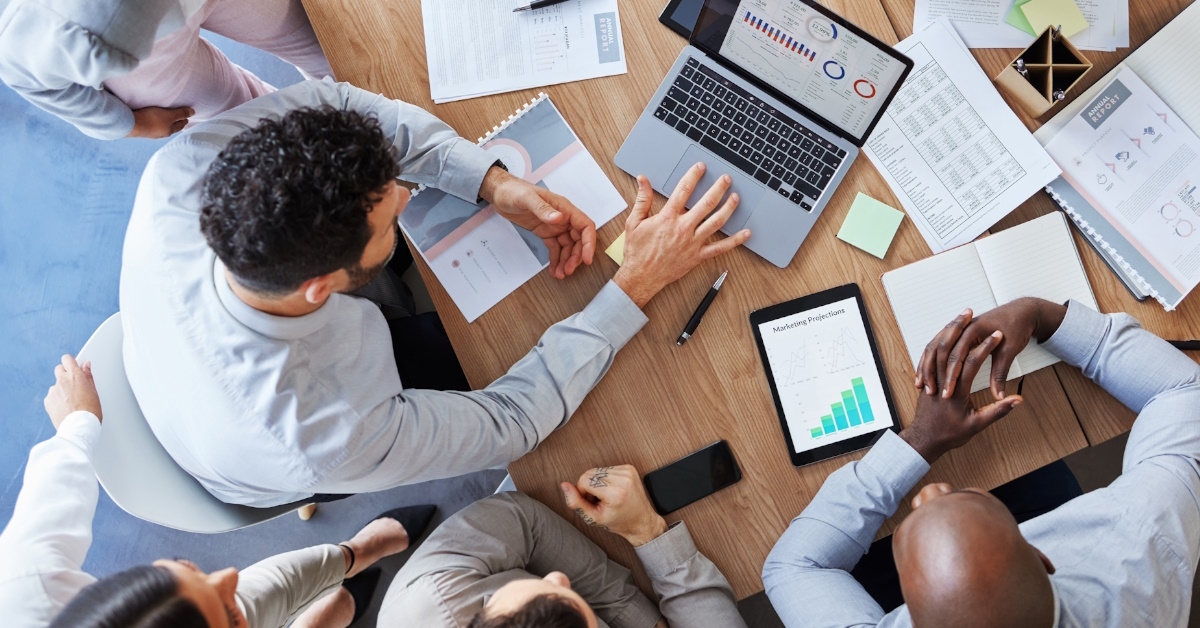 multi ethnic colleagues working on project