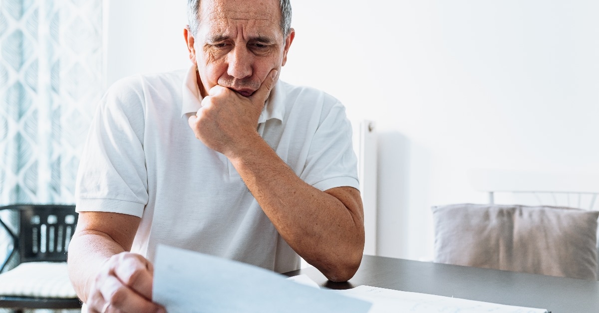 man got worried after checking bills