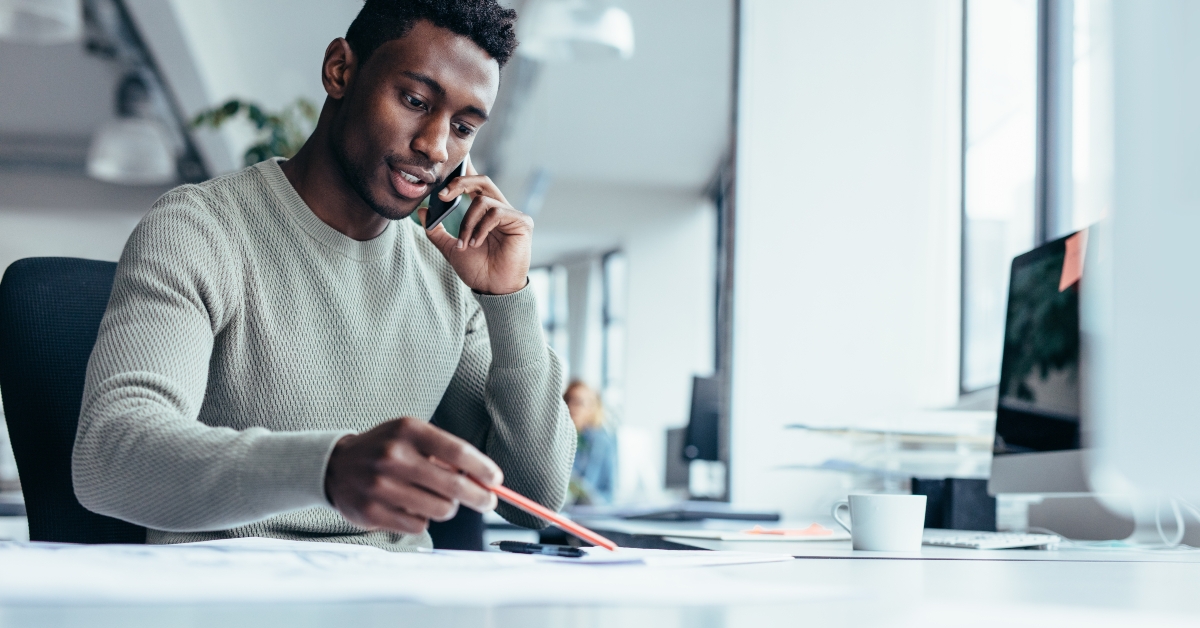 architect working in office