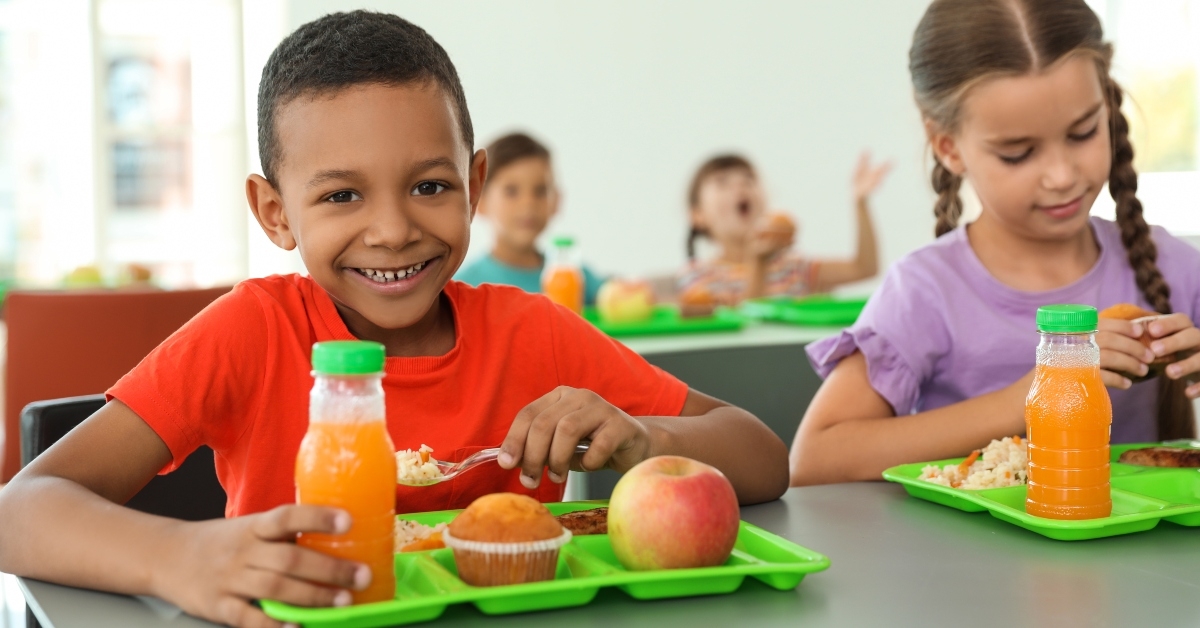children sitting at table