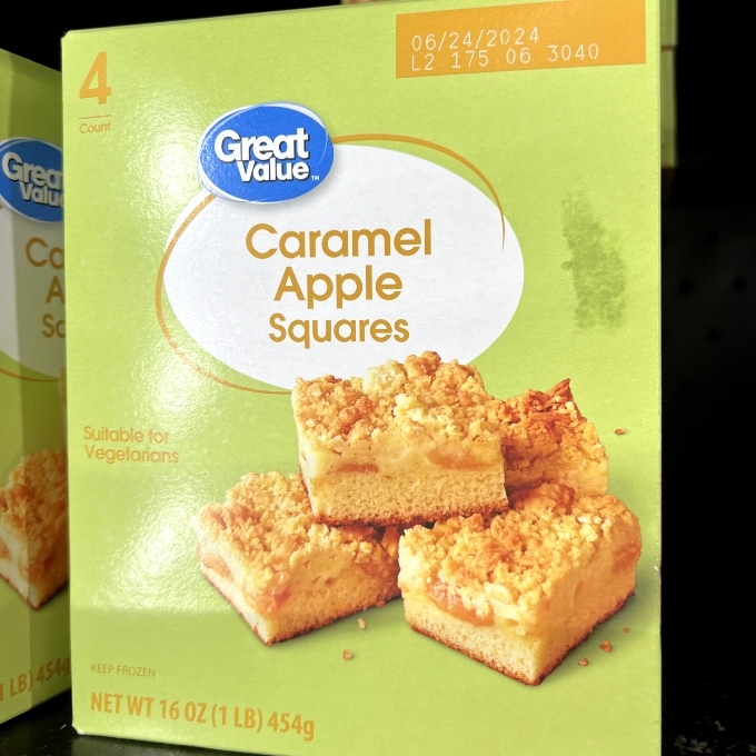 Great Value caramel apple squares