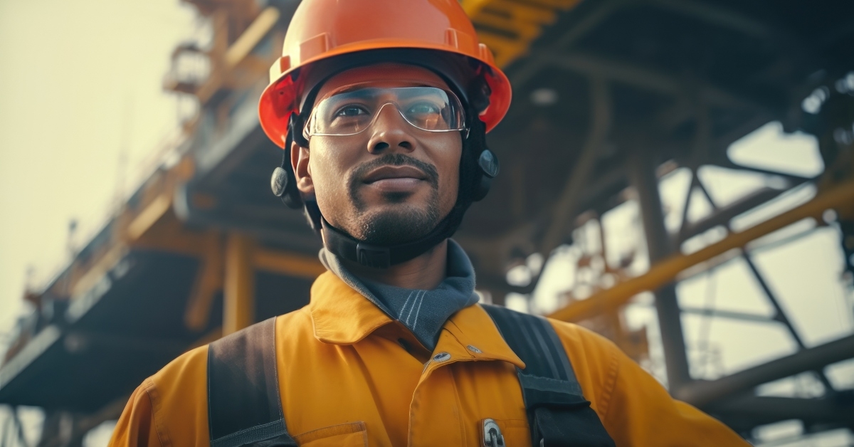  Oil worker in uniform