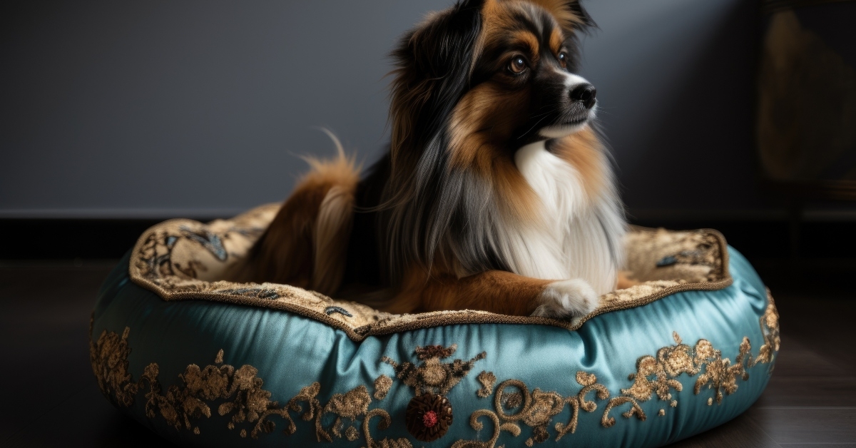 luxury pet bed made of silk