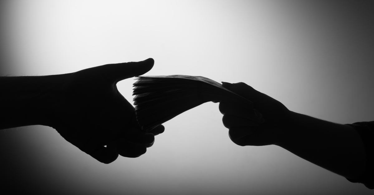 People exchanging money