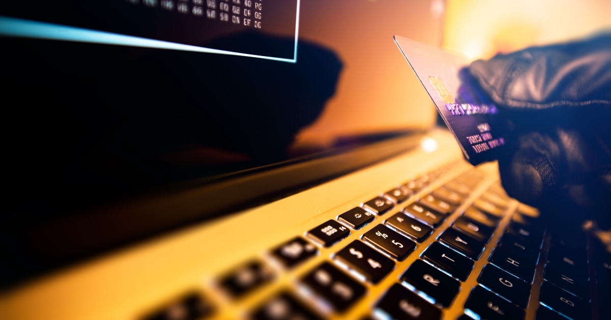 Someone stealing credit card information