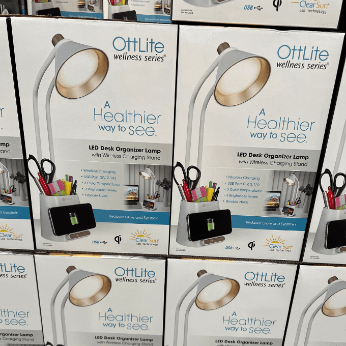 ottlite led desk organizer lamp