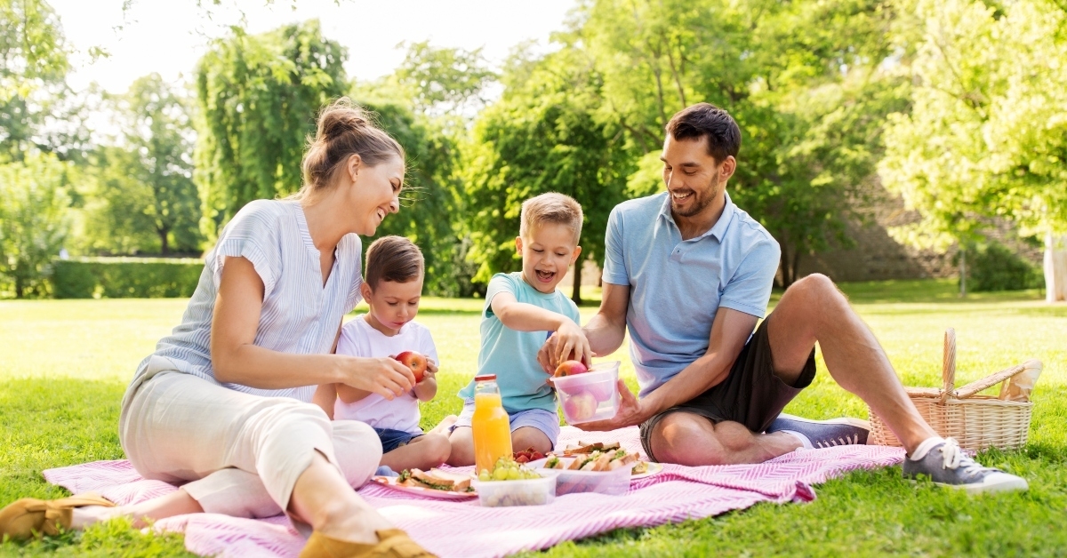 picnic at summer park
