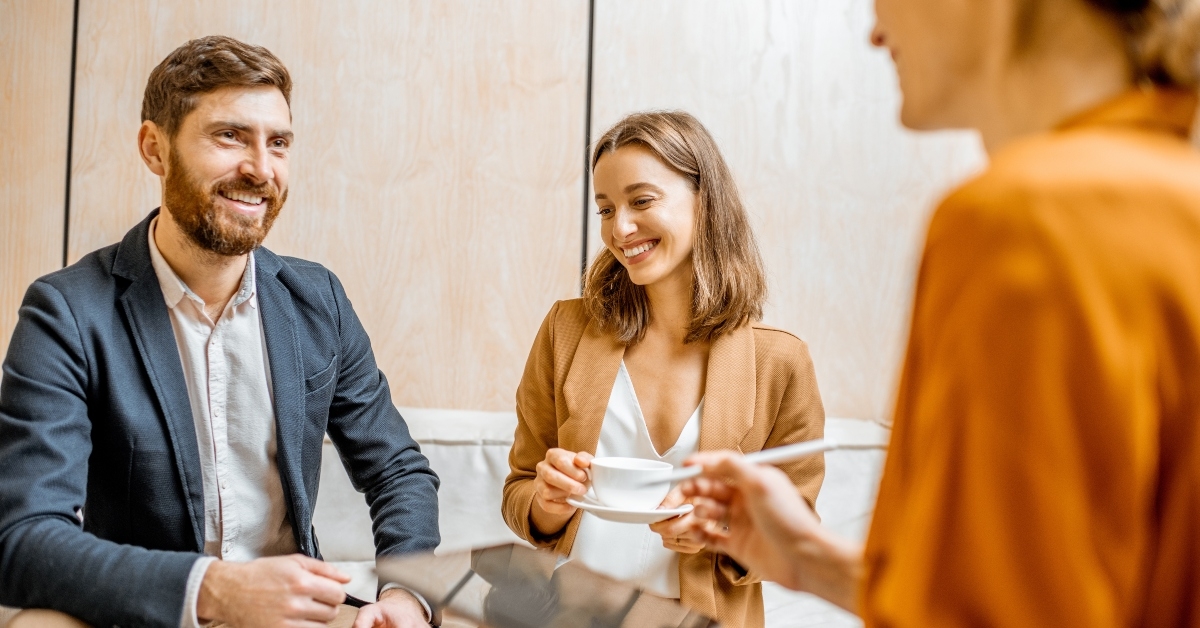 sales manager offering some products