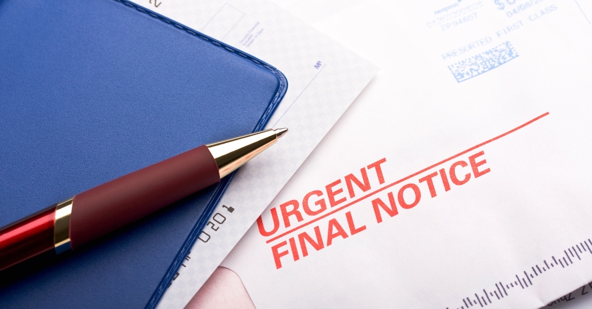 urgent final notice
