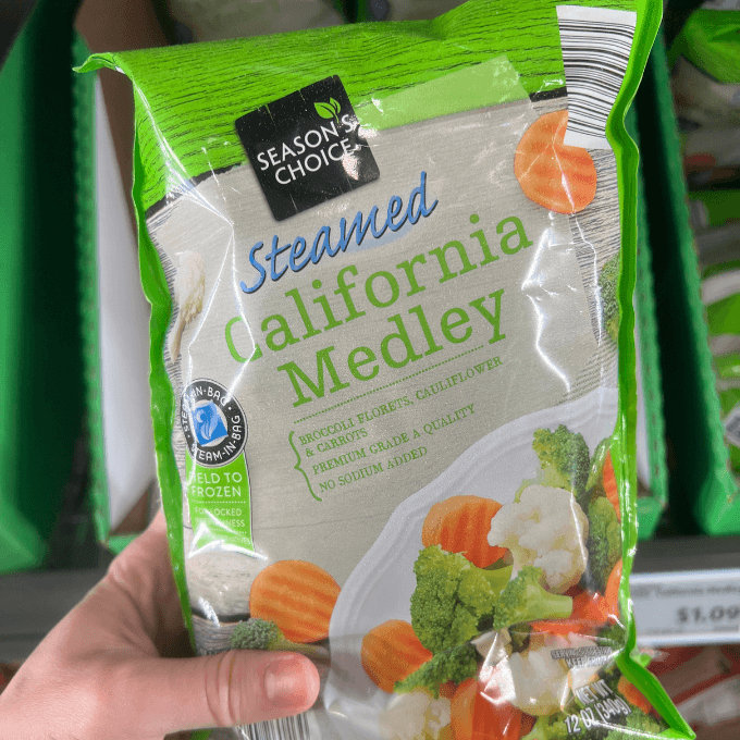 steamed california medley