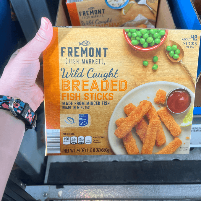 wild-caught breaded fish sticks