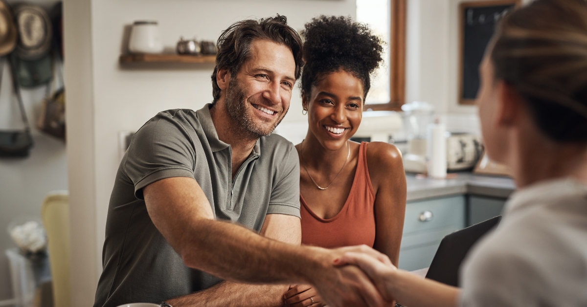 Couple with a financial advisor