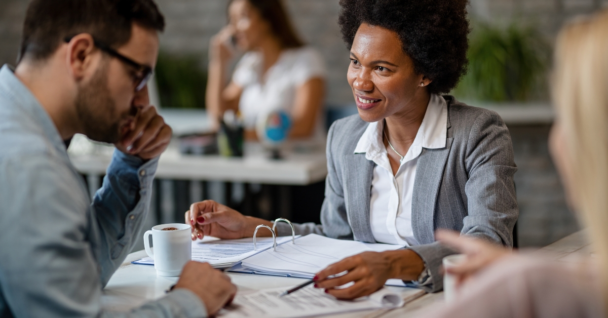 Financial advisor having consultations