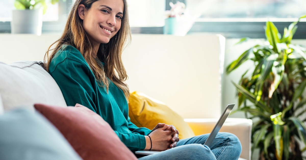 woman working with laptop