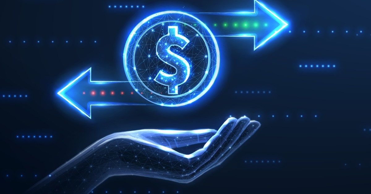 ai generated hand holding coin 