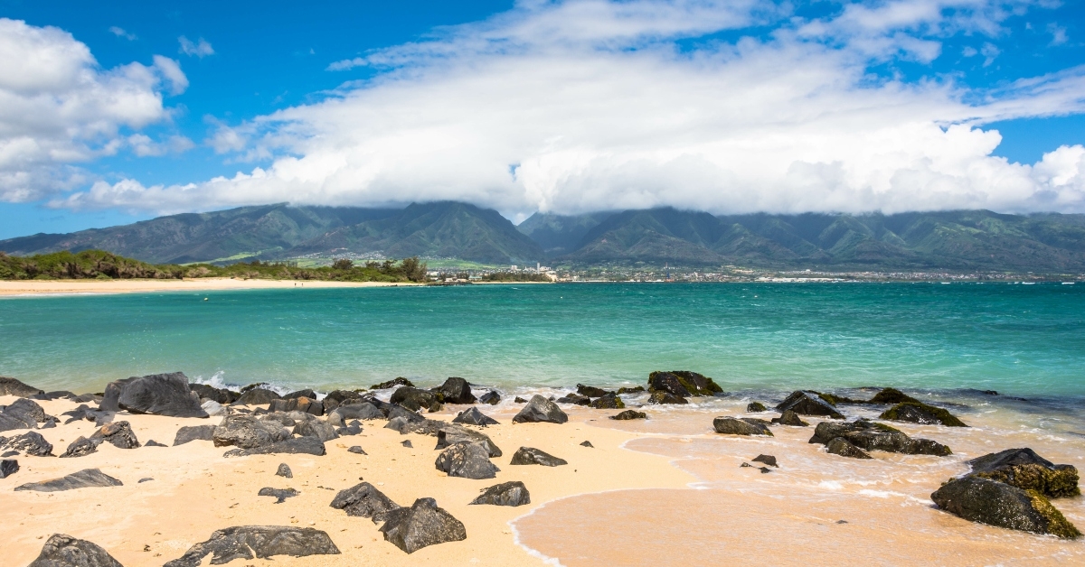 view of kahului from kanaha beach