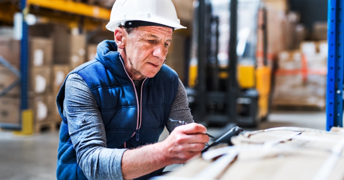 senior male warehouse supervisor