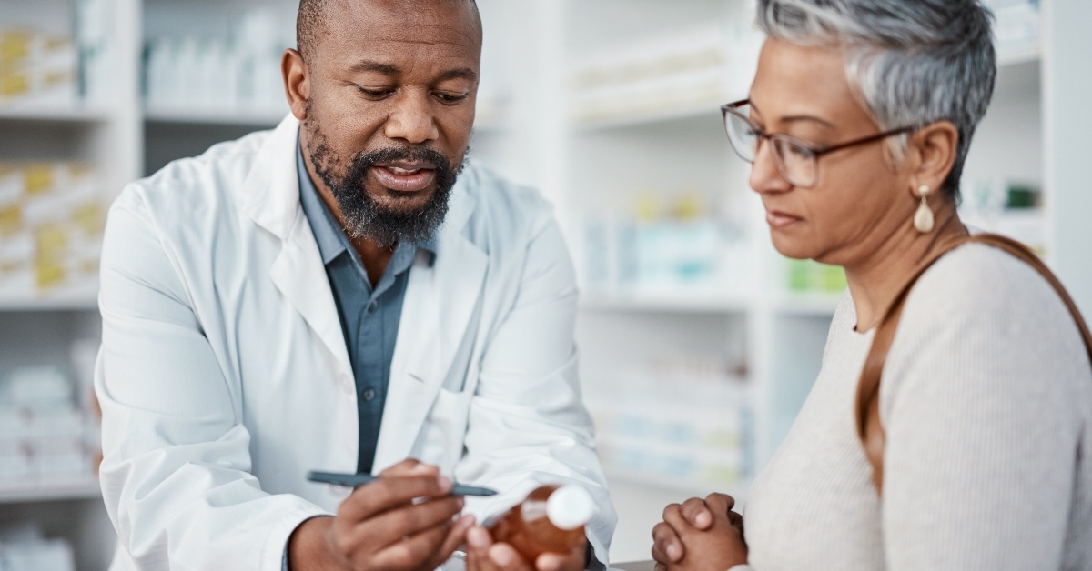 woman with healthcare medicine