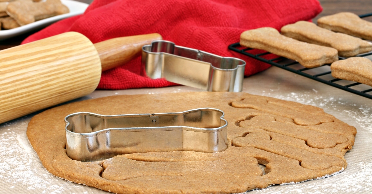 making dog biscuits in bone shape