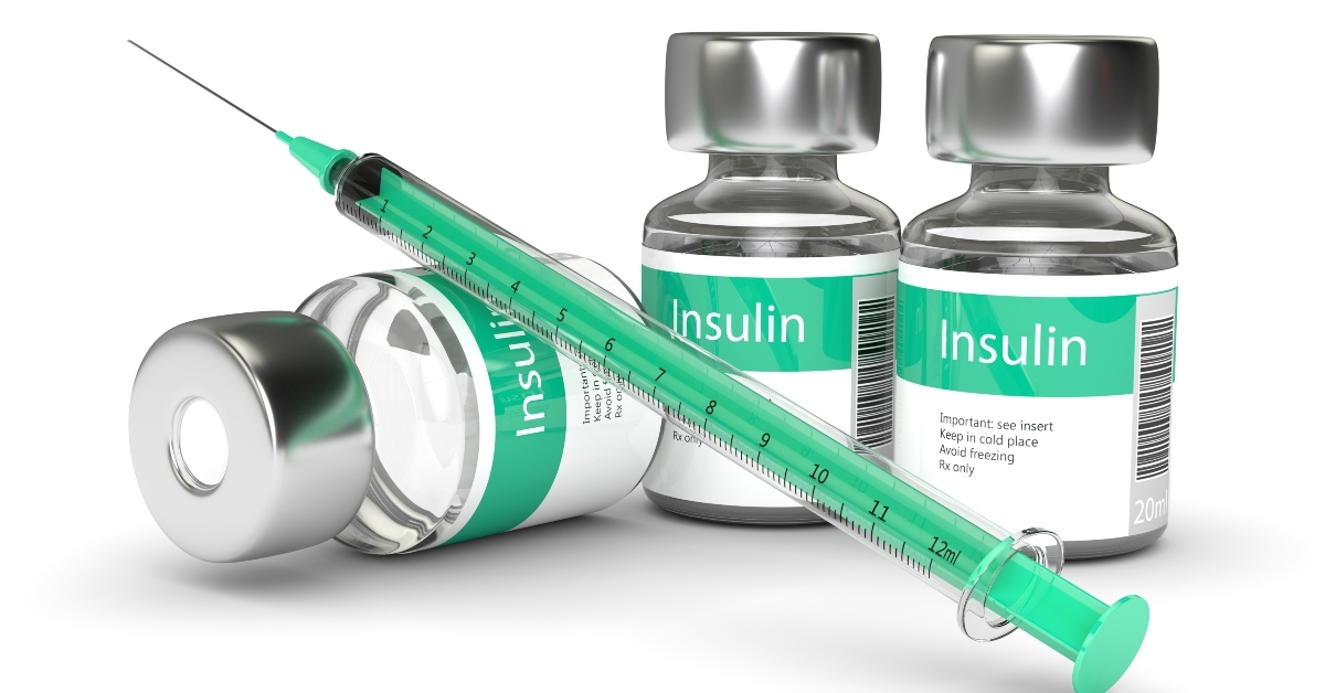 insulin vials and syringe