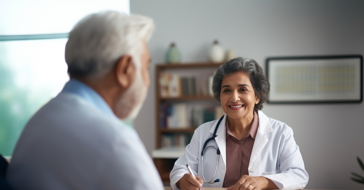 Indian doctor in a white coat