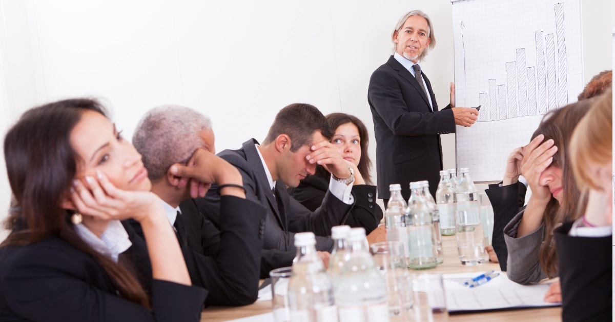 employees frustrated while attending business conference