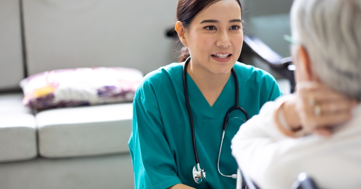 caregiver and elderly home care