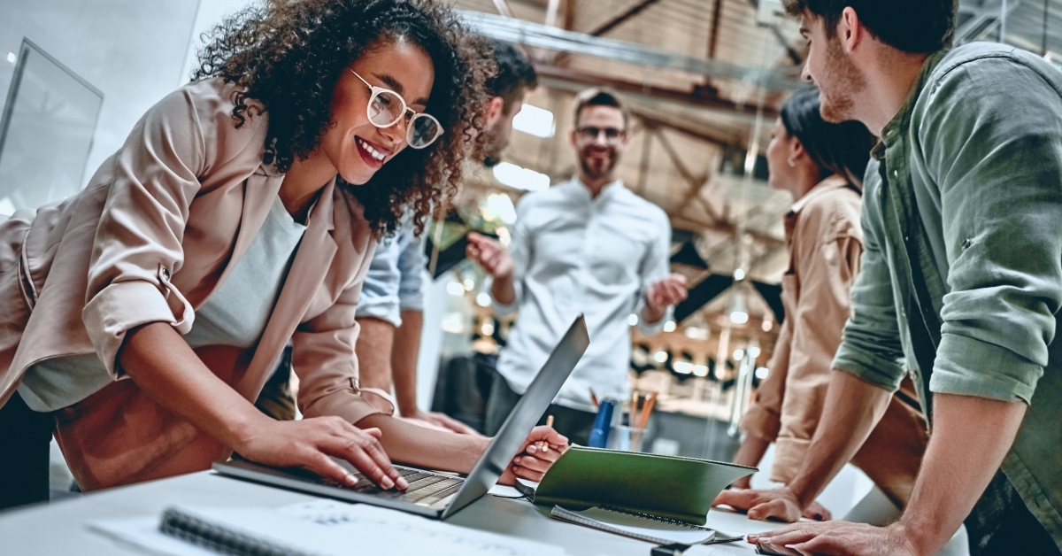 young businesspeople in office