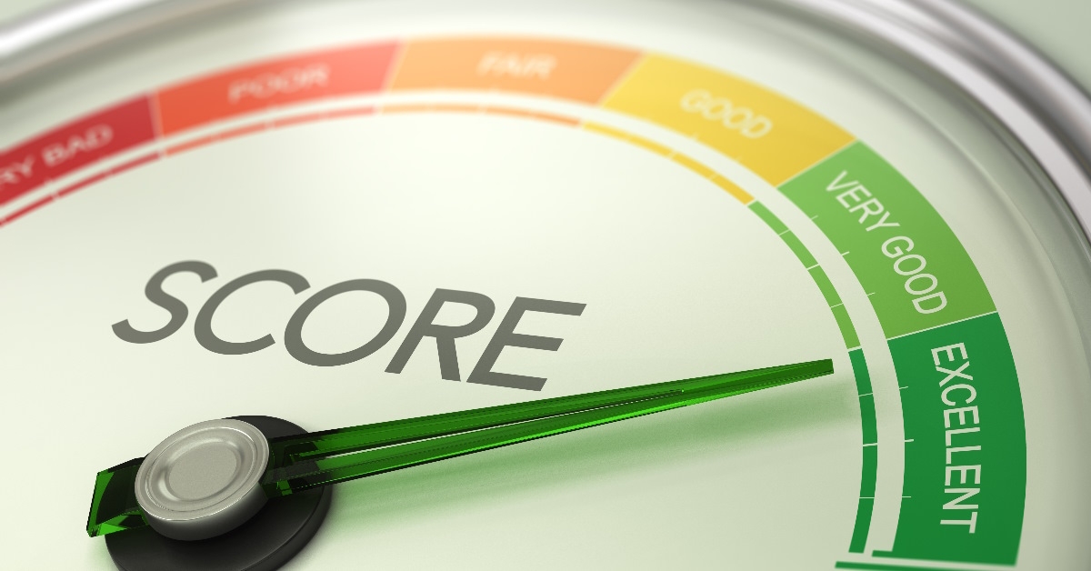 excellent business credit score gauge