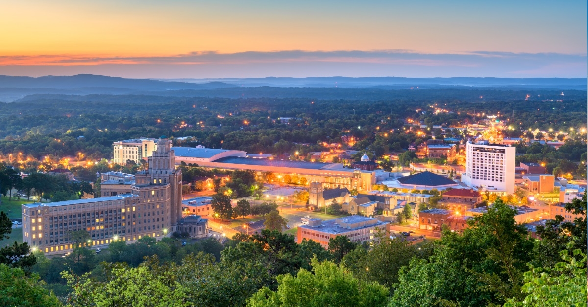 usa town skyline hot springs arkansas
