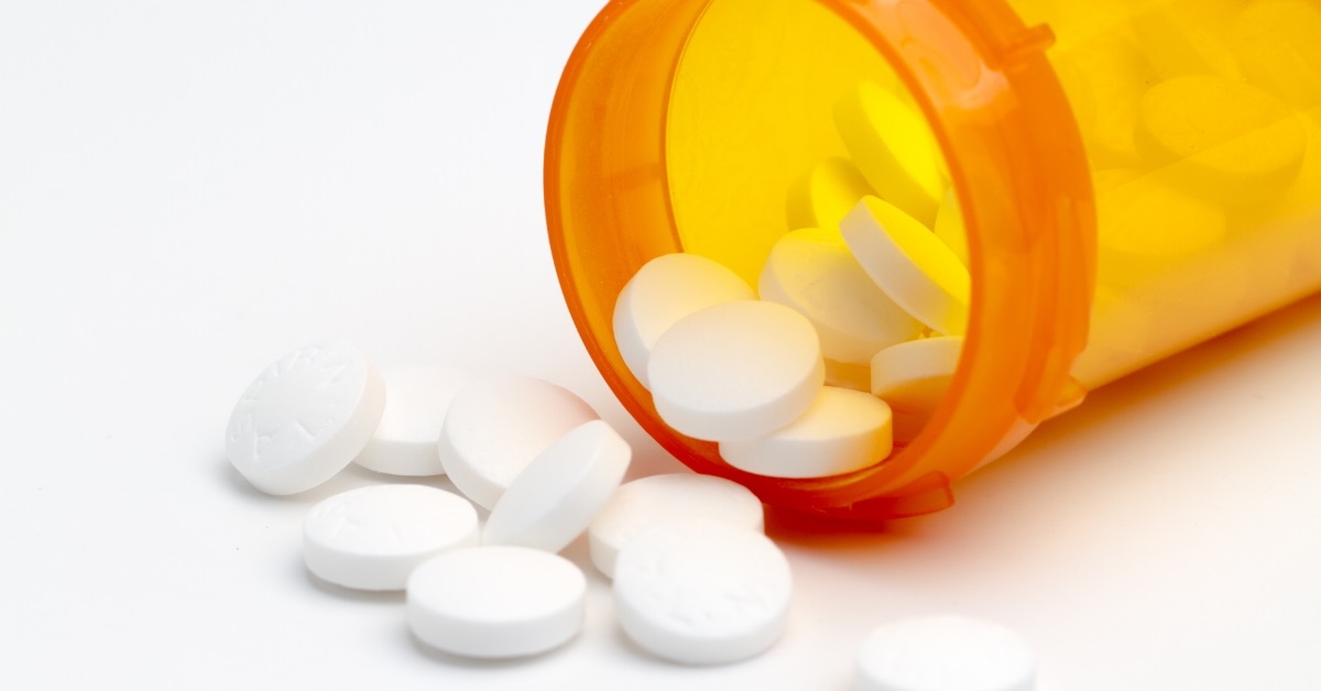 prescriptions tablets on white background