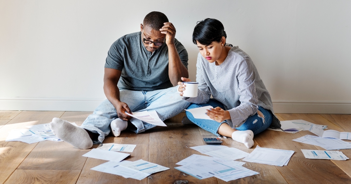 couple managing the debt
