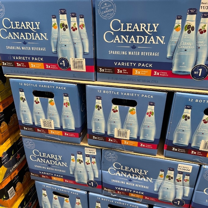costco clearly canadian flavored sparkling water 