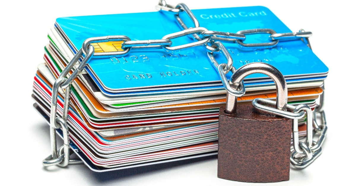 Access to credit cards is restricted and blocked.