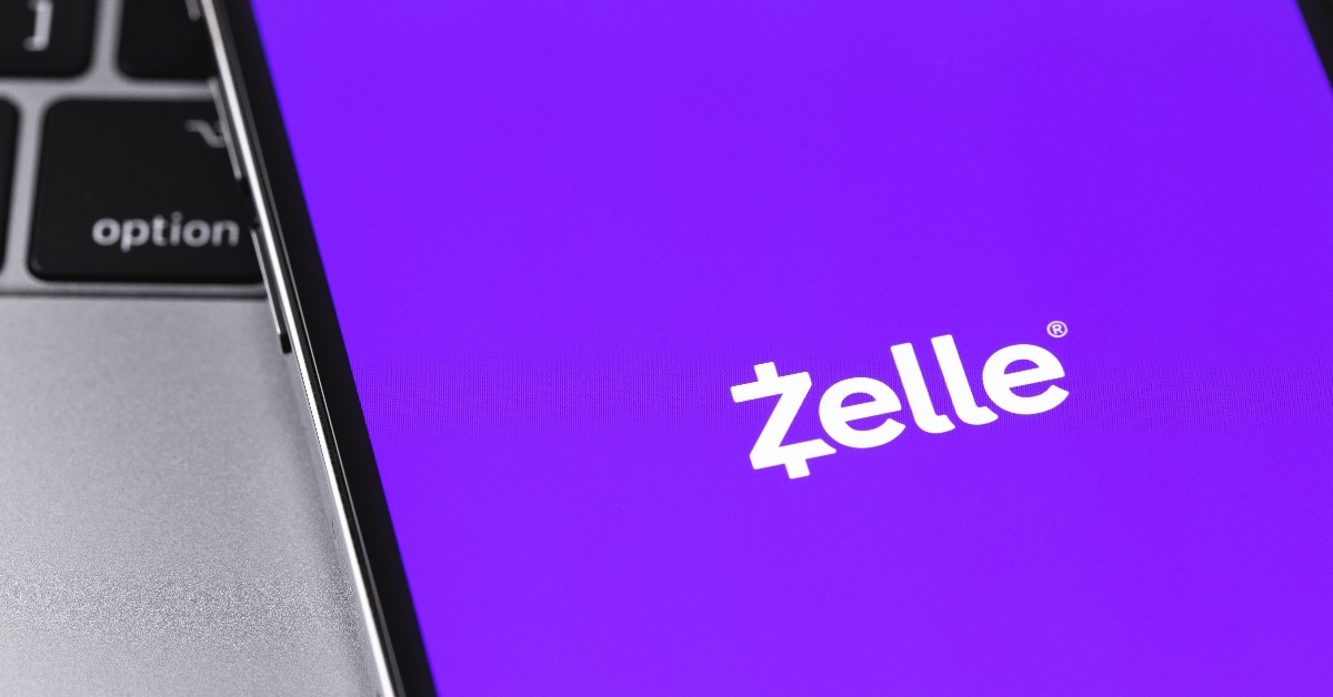 The Zelle mobile app on the iPhone screen.