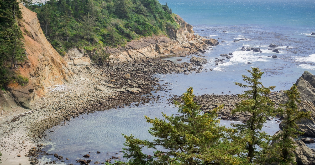 protected cove near cape arago