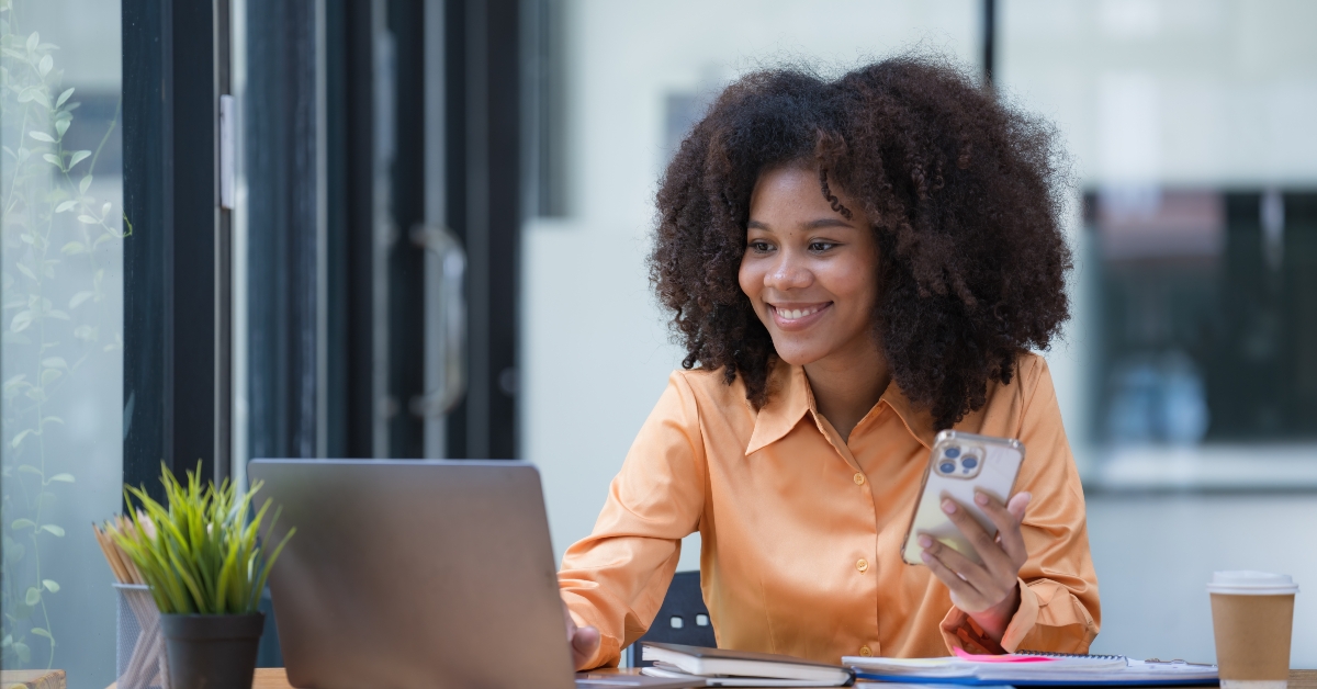 businesswoman using a laptop