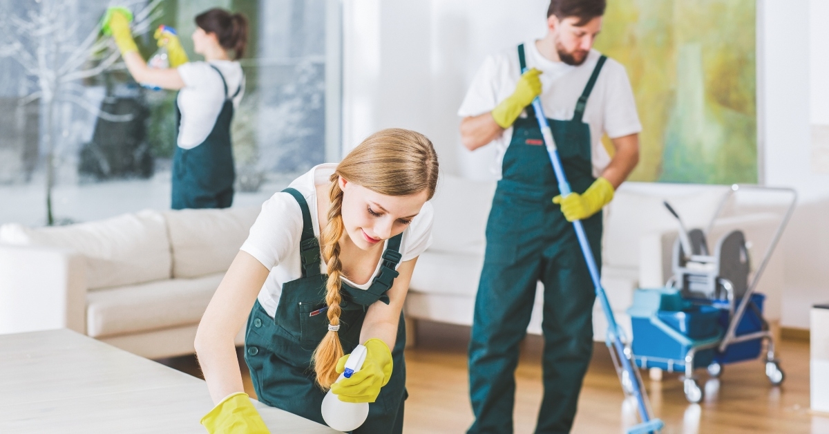 cleaning a private home