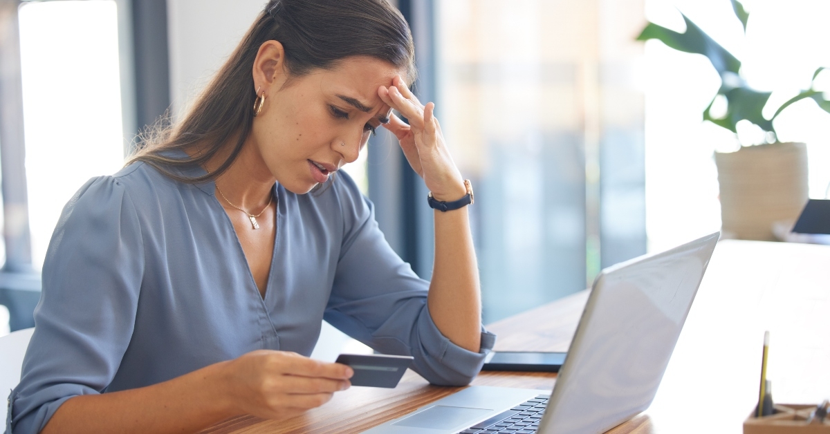 declined online payment or debt