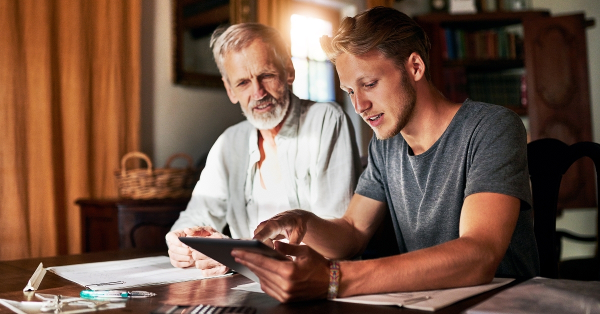 retirement with a father and son