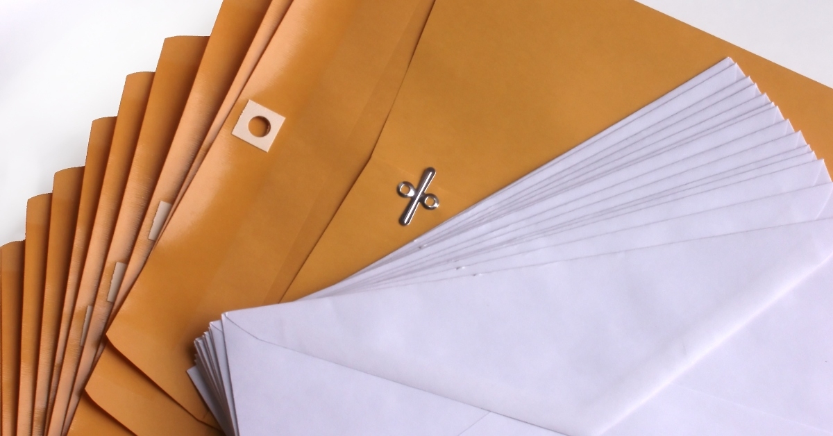 set of envelope mailers