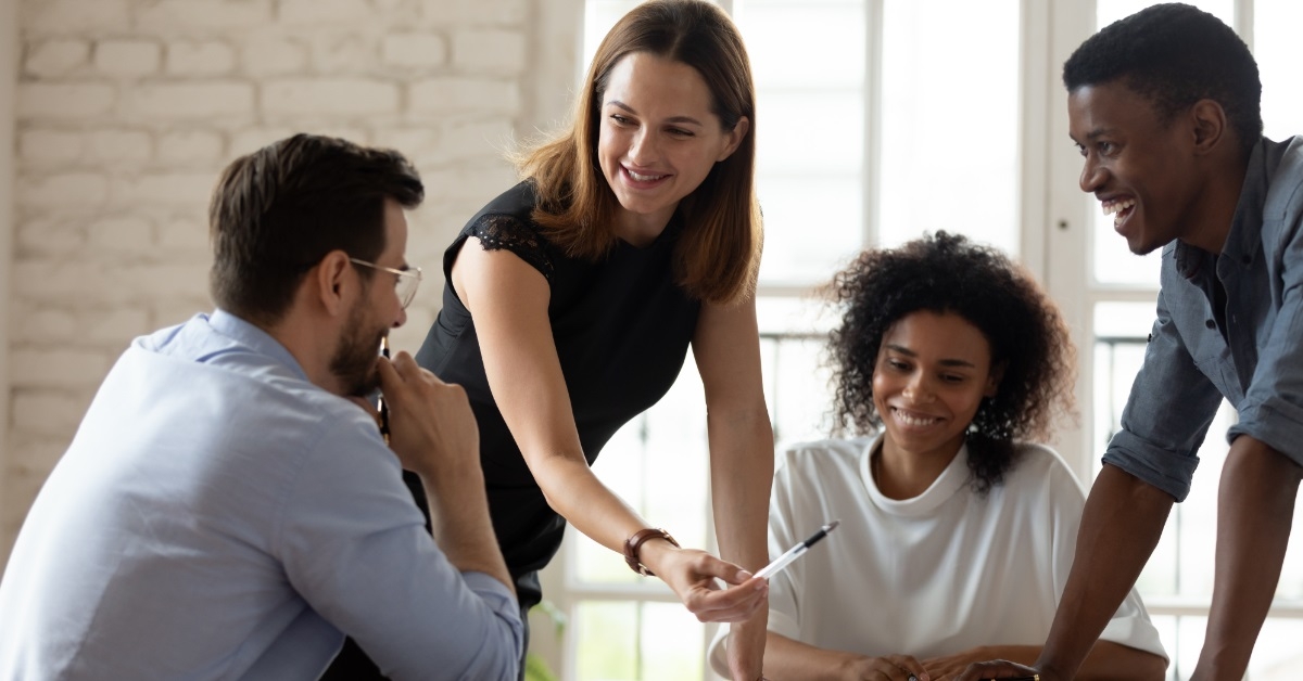 multi ethnic people working together