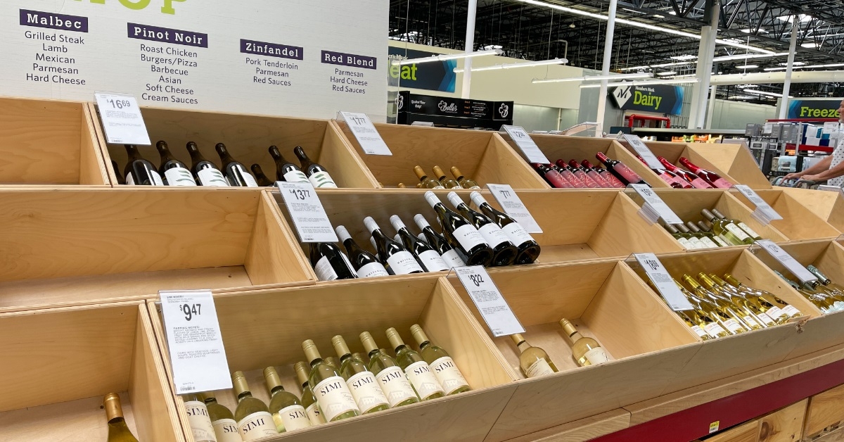 wines and champagnes at sam's store
