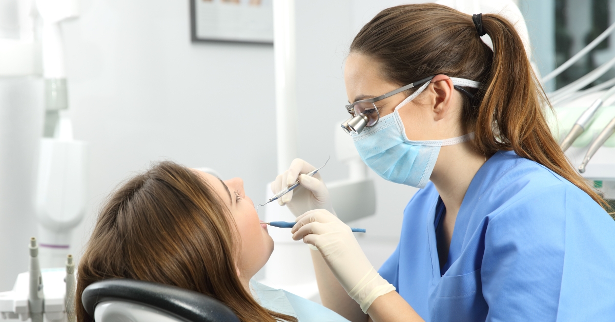 dentist examining a patient teeth