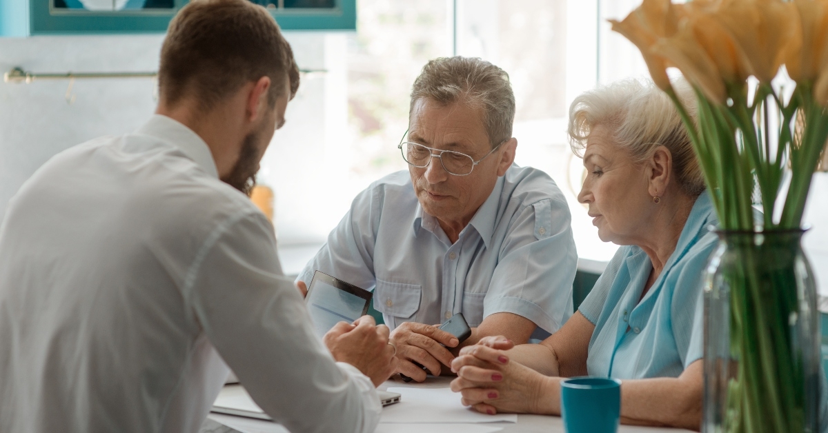 senior couple taking a risk