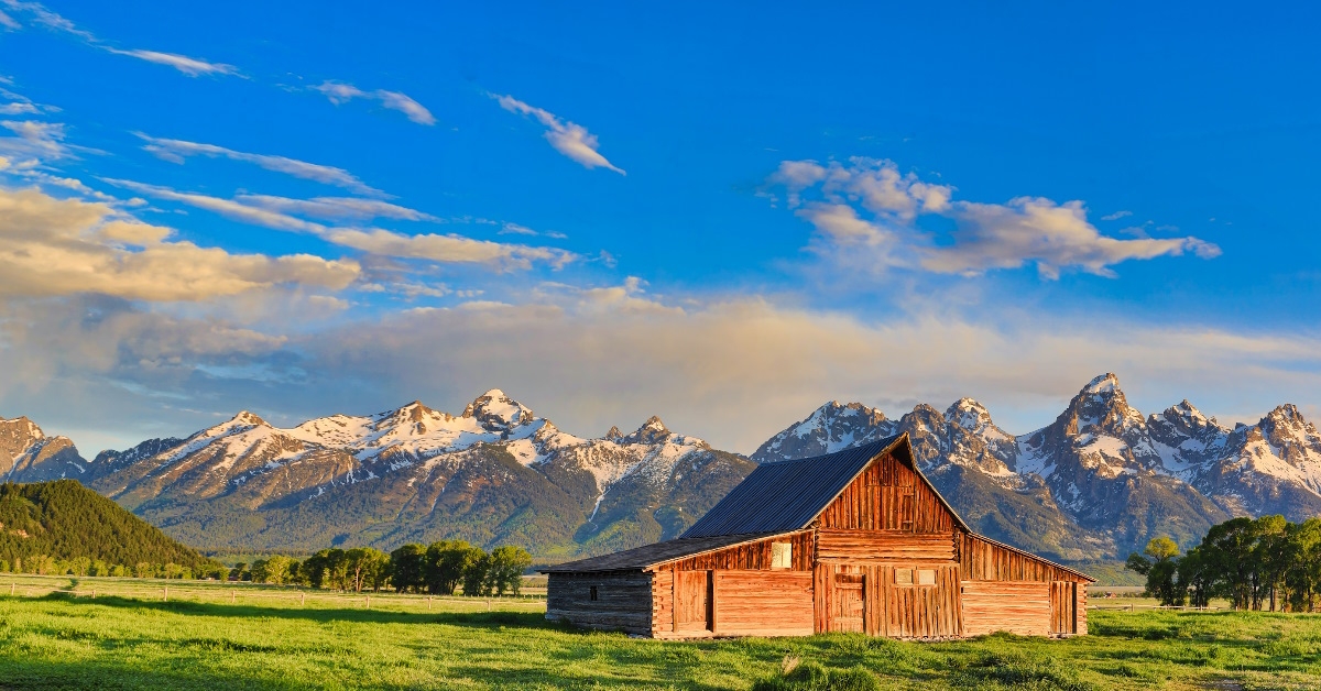 vintage barn in mormon row 