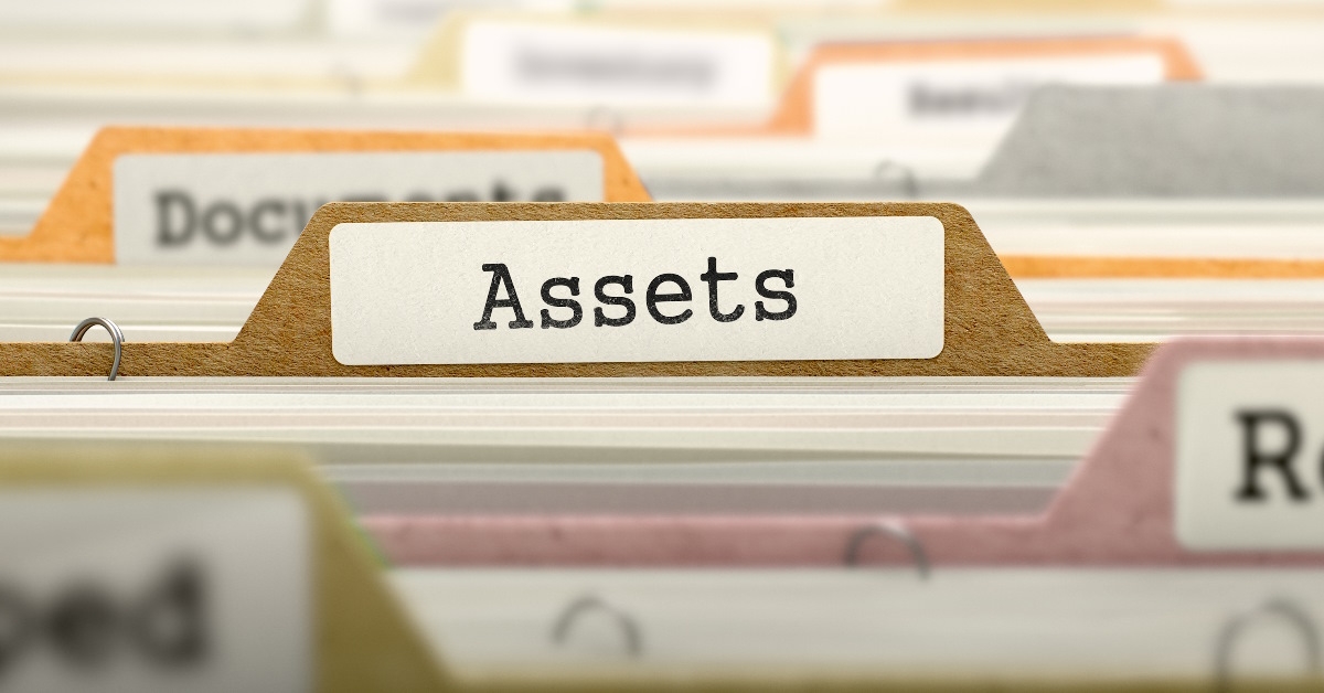folder labelled as asset in drawer