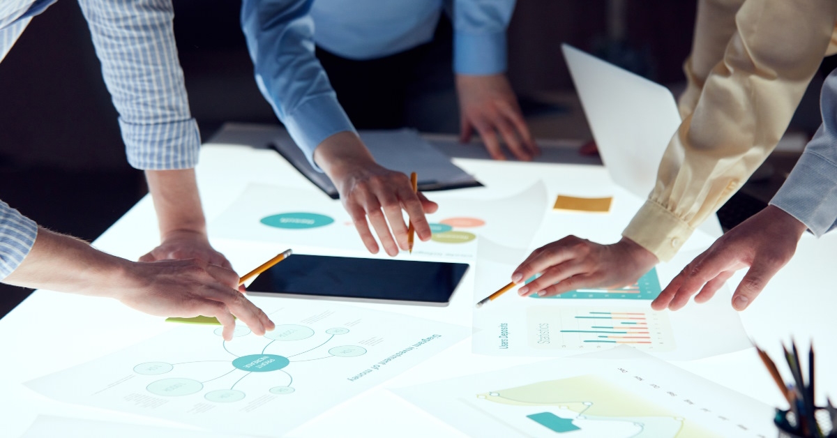 engineers working on project together