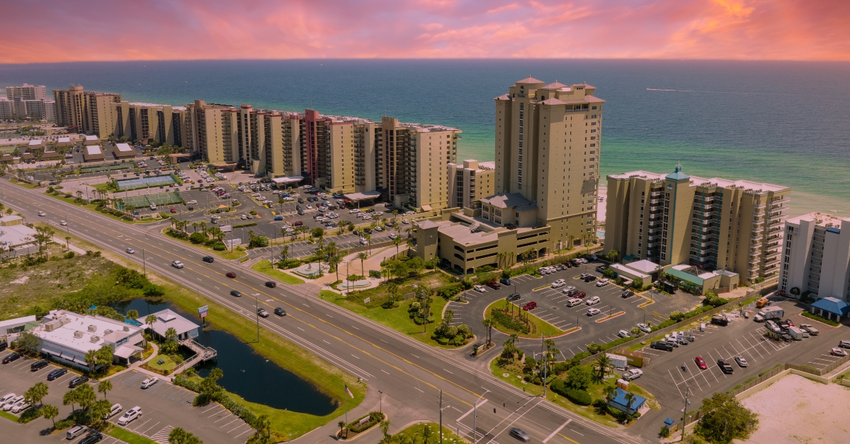 sunset over orange beach alabama